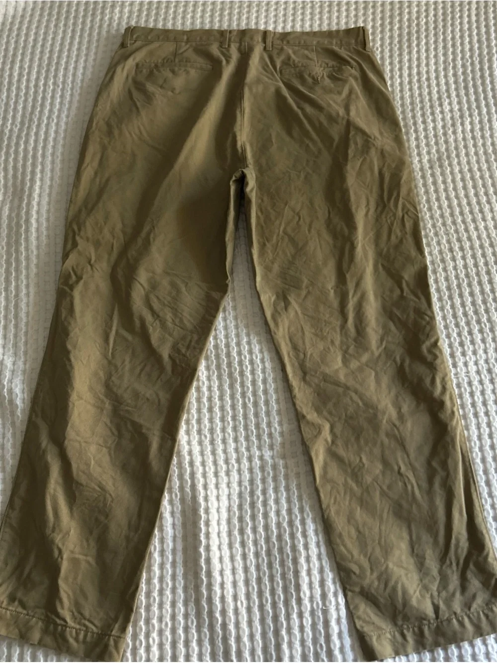 J.CREW Men's Khaki Beige 100% Cotton Oarsman Casual Pants 36x32 Classic Fit
